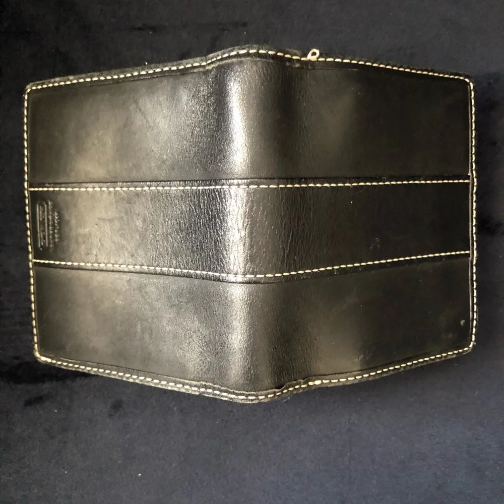 COACH Black Genuine Leather Bifold Wallet - Picture 6 of 7